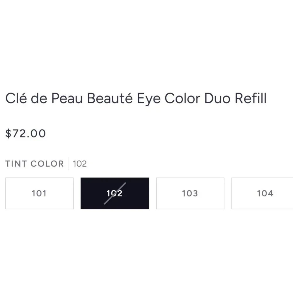 Clé de Peau Beauté Eye Color Duo Refill 0.15oz COLOR 102 CALM NEW